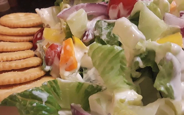 Alkaline Crackers made with Salad