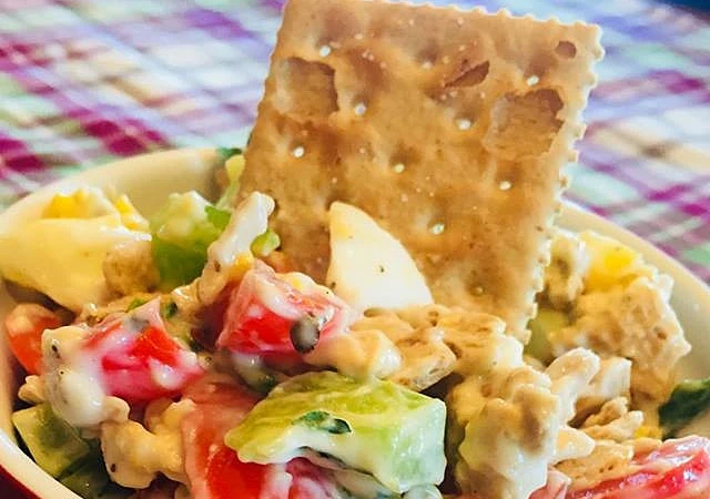 Saltines made Alkaline with Salad