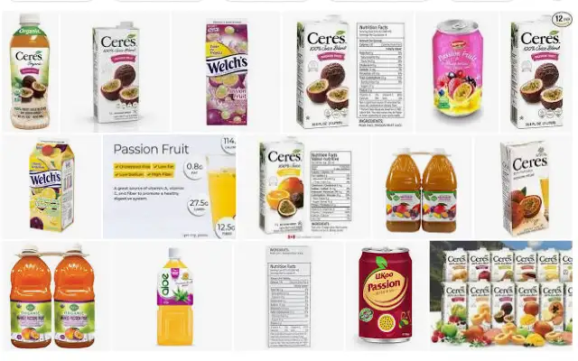 Alkaline Passion Fruit Juice Chart